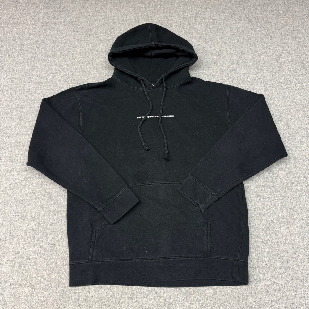 Independent Trading Co Hoodie Medium Black I'm So Happy We Met Graphic Pullover